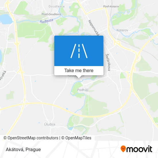 Карта Akátová