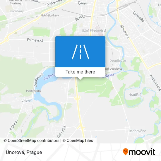 Карта Únorová