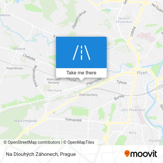 Na Dlouhých Záhonech map