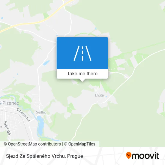 Карта Sjezd Ze Spáleného Vrchu