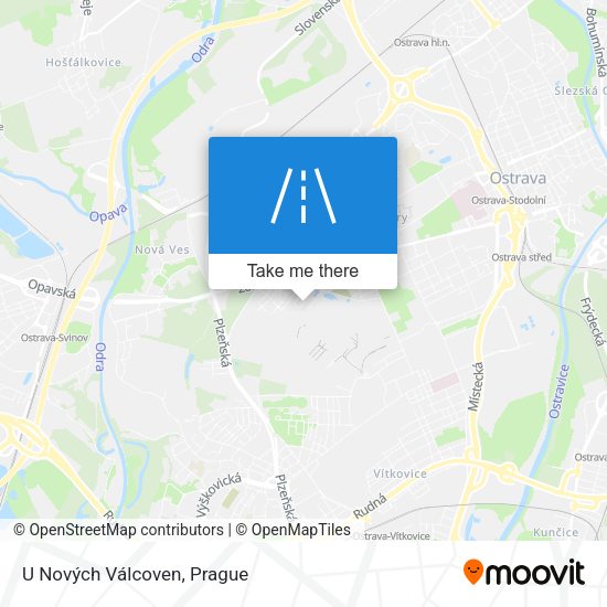 U Nových Válcoven map