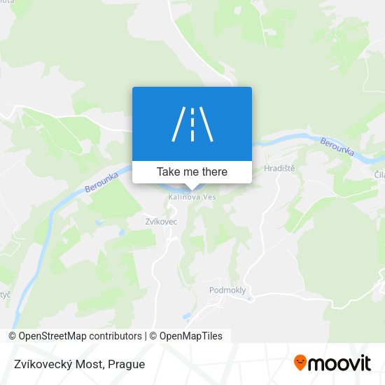 Zvíkovecký Most map