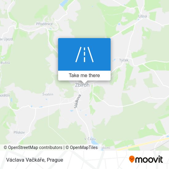 Václava Vačkáře map