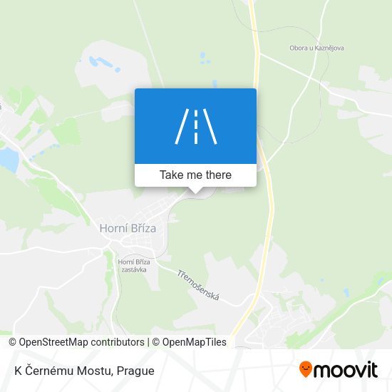K Černému Mostu map