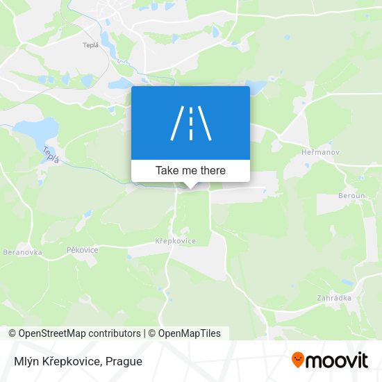 Mlýn Křepkovice map