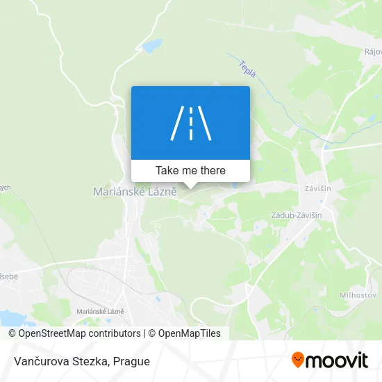 Карта Vančurova Stezka