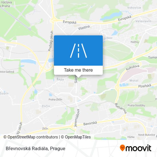 Břevnovská Radiála map