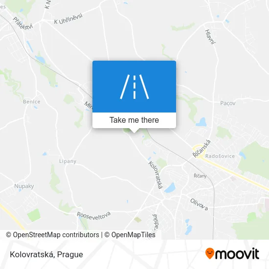 Карта Kolovratská