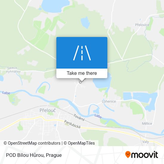 POD Bílou Hůrou map