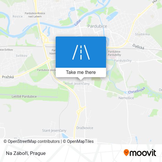 Na Záboří map