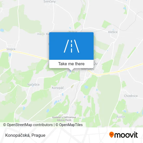 Карта Konopáčská