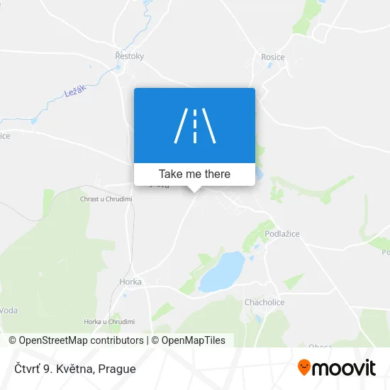 Карта Čtvrť 9. Května