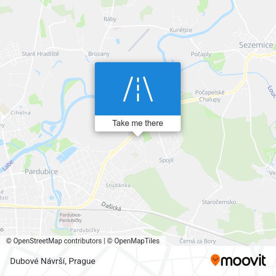 Dubové Návrší map