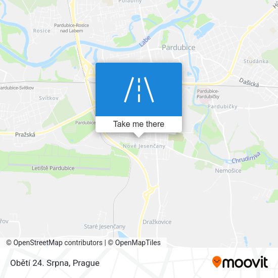 Obětí 24. Srpna map