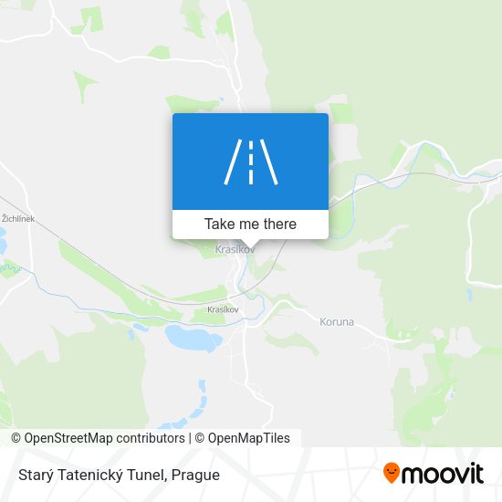 Starý Tatenický Tunel map
