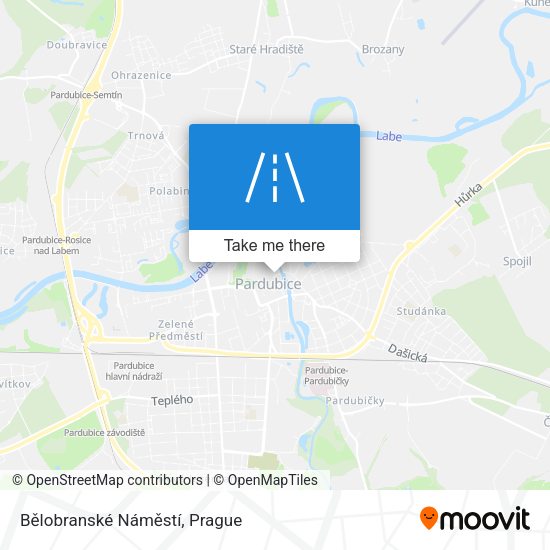 Bělobranské Náměstí map