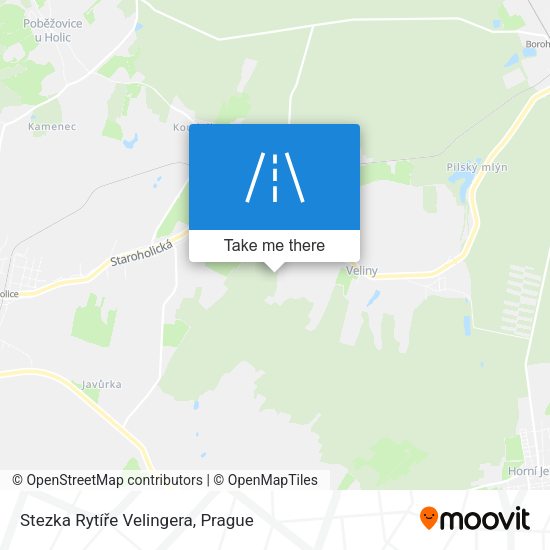 Stezka Rytíře Velingera map