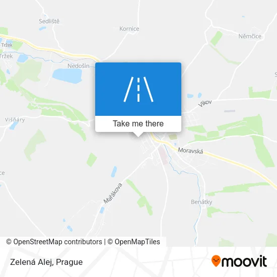Карта Zelená Alej