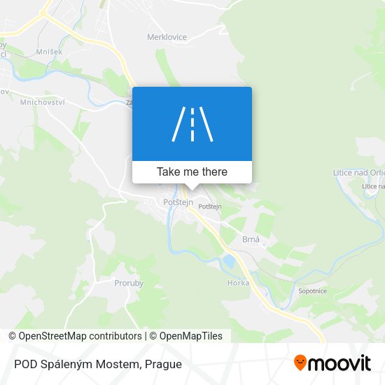 POD Spáleným Mostem map