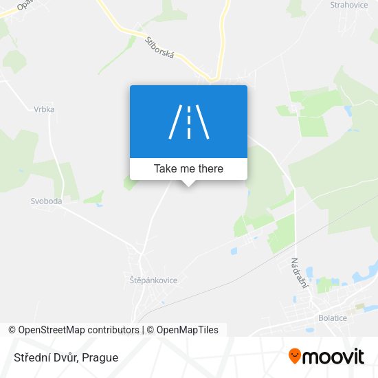 Střední Dvůr map