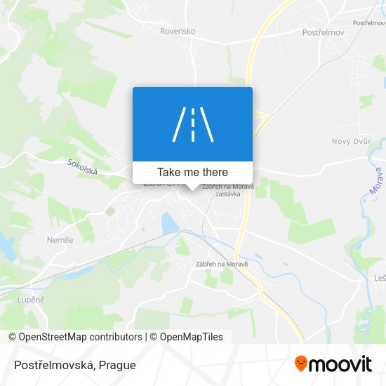 Postřelmovská map