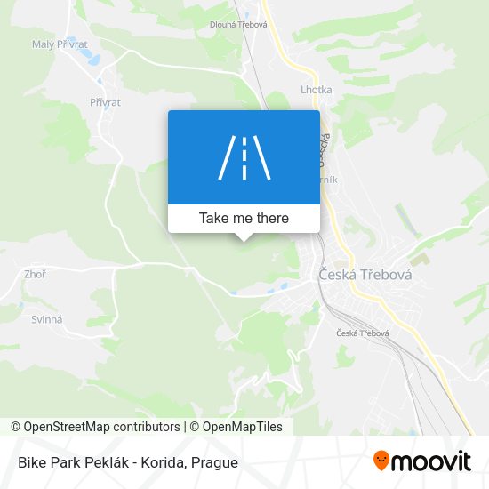 Bike Park Peklák - Korida map