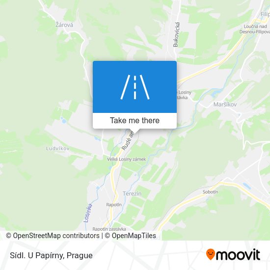 Sídl. U Papírny map