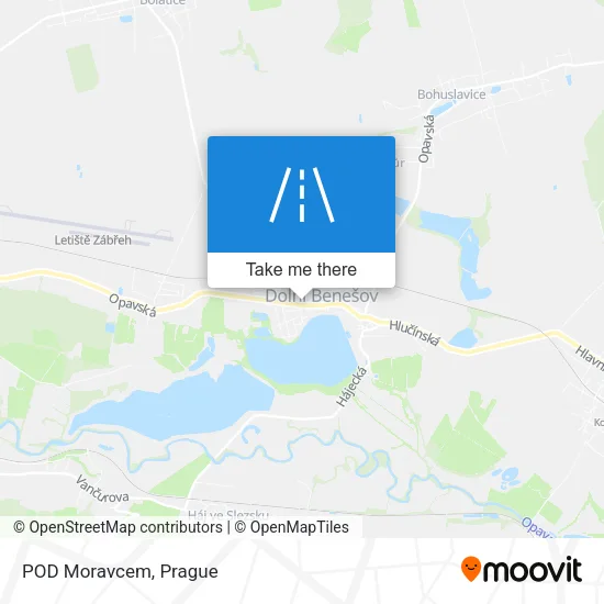 Карта POD Moravcem