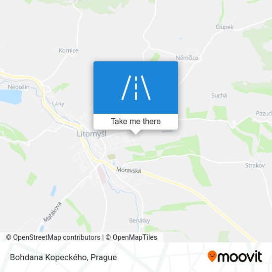 Bohdana Kopeckého map
