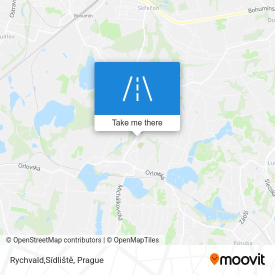 Rychvald,Sídliště map