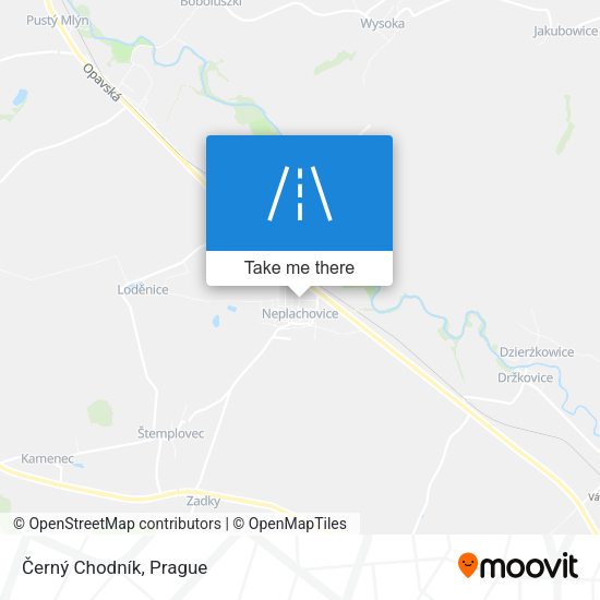 Černý Chodník map