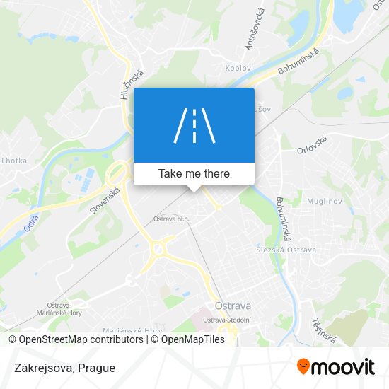 Карта Zákrejsova