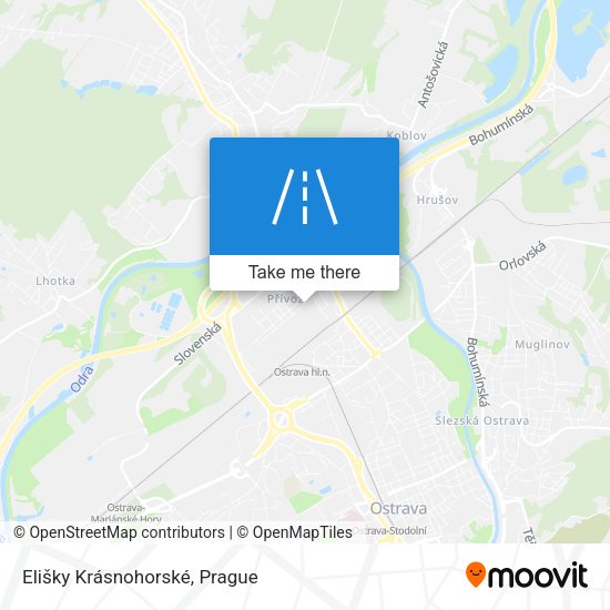 Elišky Krásnohorské map