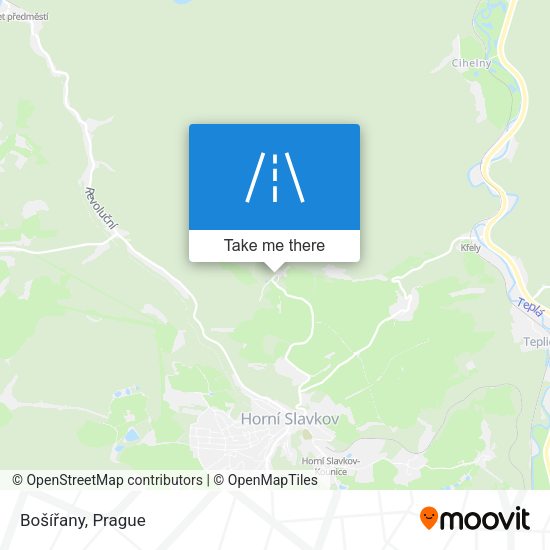 Bošířany map