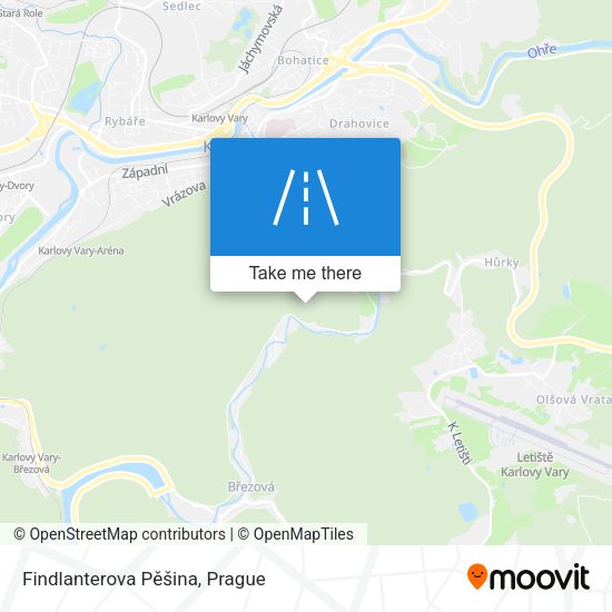 Findlanterova Pěšina map