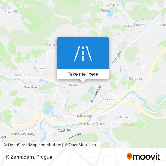 Карта K Zahradám