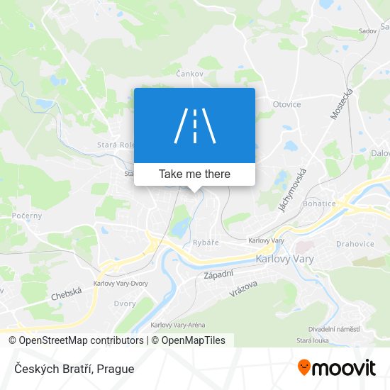 Českých Bratří map