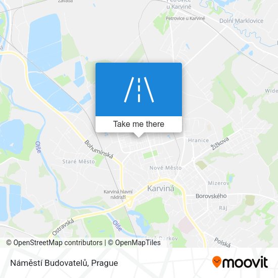 Náměstí Budovatelů map