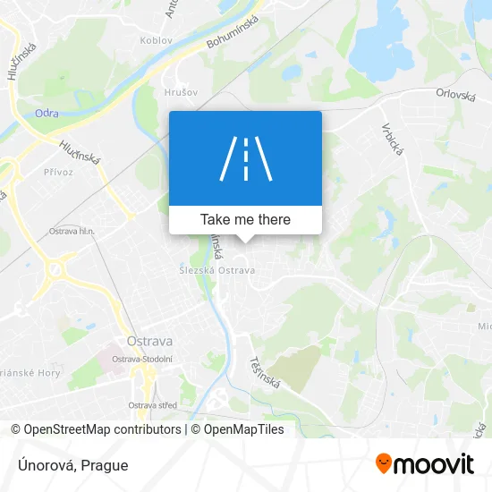 Карта Únorová