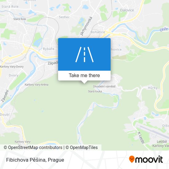 Fibichova Pěšina map