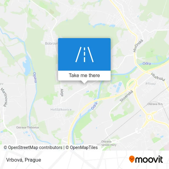 Карта Vrbová