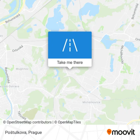 Карта Poštulkova