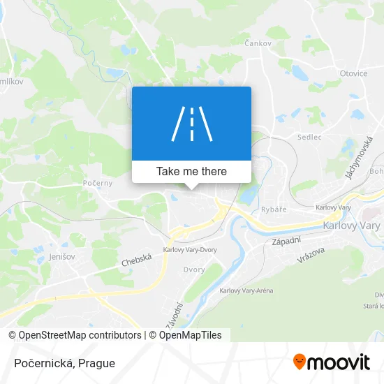 Карта Počernická