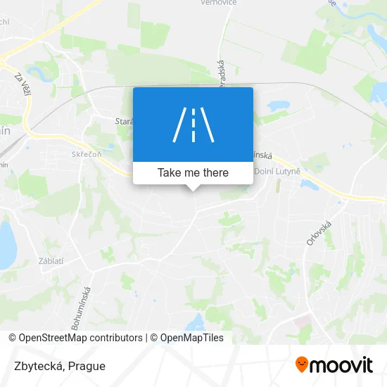 Карта Zbytecká