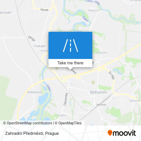 Zahradní Předměstí map