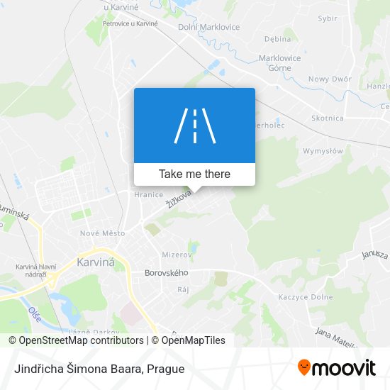 Jindřicha Šimona Baara map