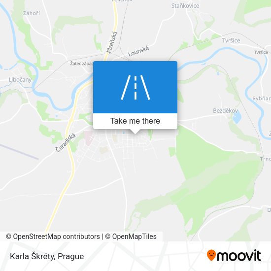 Karla Škréty map