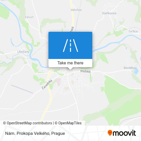 Nám. Prokopa Velkého map
