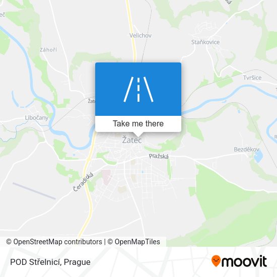 POD Střelnicí map