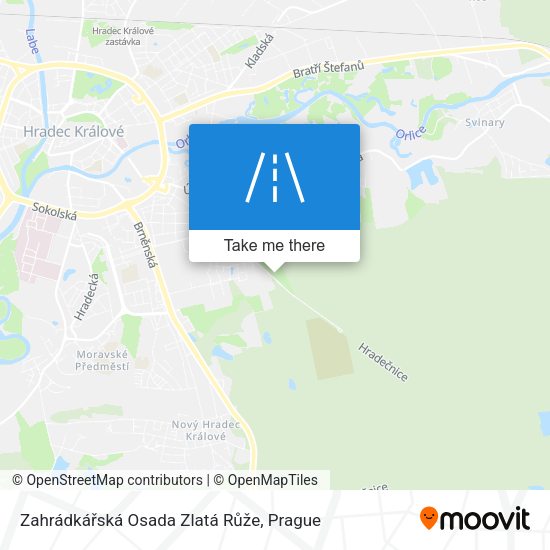 Zahrádkářská Osada Zlatá Růže map